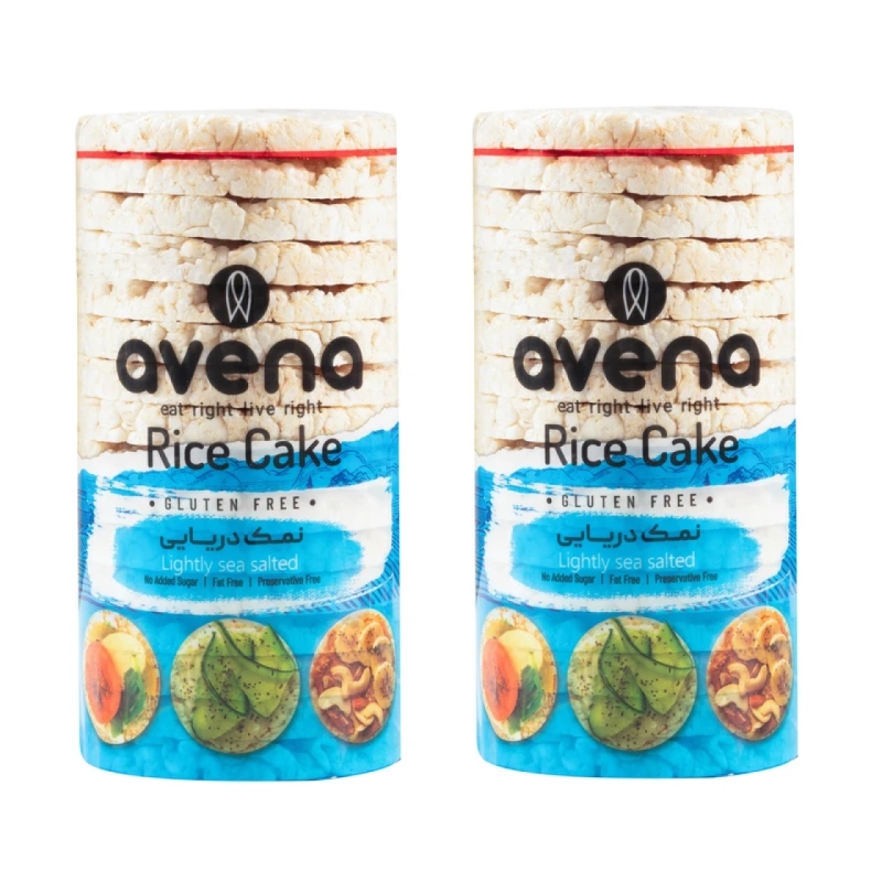 رایس کیک برنج ایرانی بانمک دریایی بدون گلوتن اونا  110 گرم بسته 2 عددی