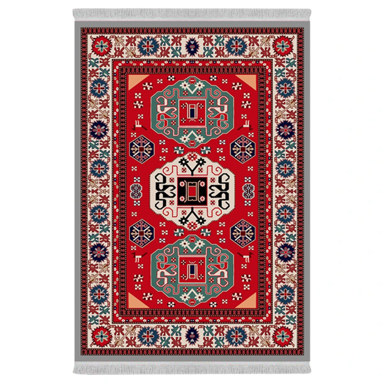 فرش پارچهای دفه مدل فرشینه طرح مدرن کد 870