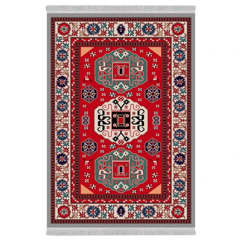 فرش پارچهای دفه مدل فرشینه طرح مدرن کد 870