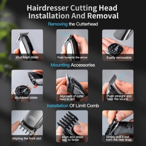  ریش تراش و ماشین اصلاح موی سر و بدن حرفه‌ای شارژی ایکس او مدل CF30 