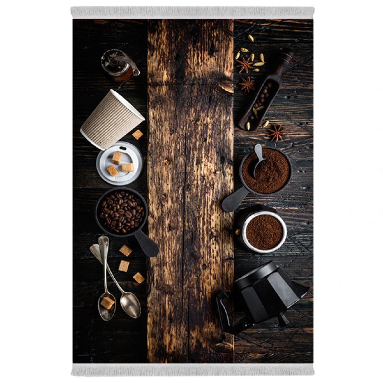 فرش پارچهای دفه مدل فرشینه طرح آشپزخانه کد 1160