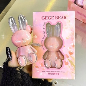 رژ مایع خرگوشی gege bear مدل جاسوییچی زنگوله دار شماره ۳