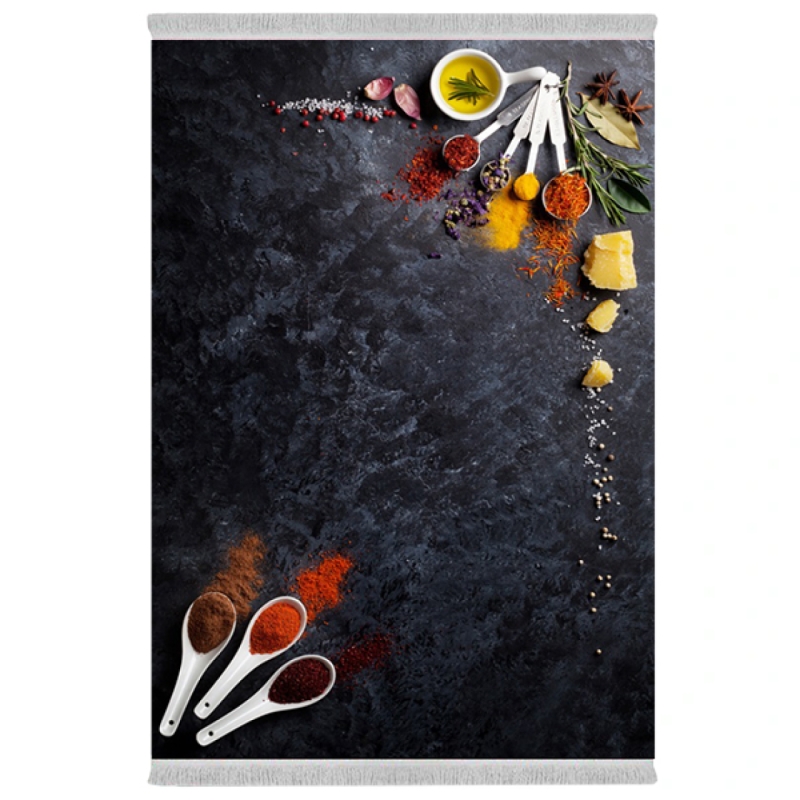 فرش پارچهای دفه مدل فرشینه طرح آشپزخانه کد 1162