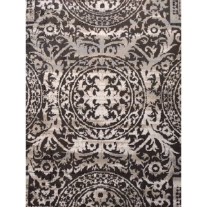 فرش ماشینی سیزان طرح 41947 نقره ای مدرن