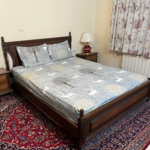 ملحفه کشدار دونفره ترک 3 تکه Cheshik مدل دنیا سایز 160*200 سانتی متر