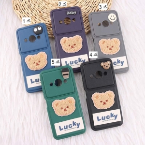 کاور ژله ای Lucky عروسکی محافظ لنزدار مناسب برای گوشی موبایل شیائومی Redmi A3 / A3X