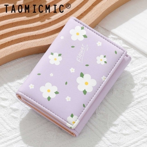 کیف پول زنانه فانتزی تاشو طرح گل بابونه تائومیک میک مدل Y9265