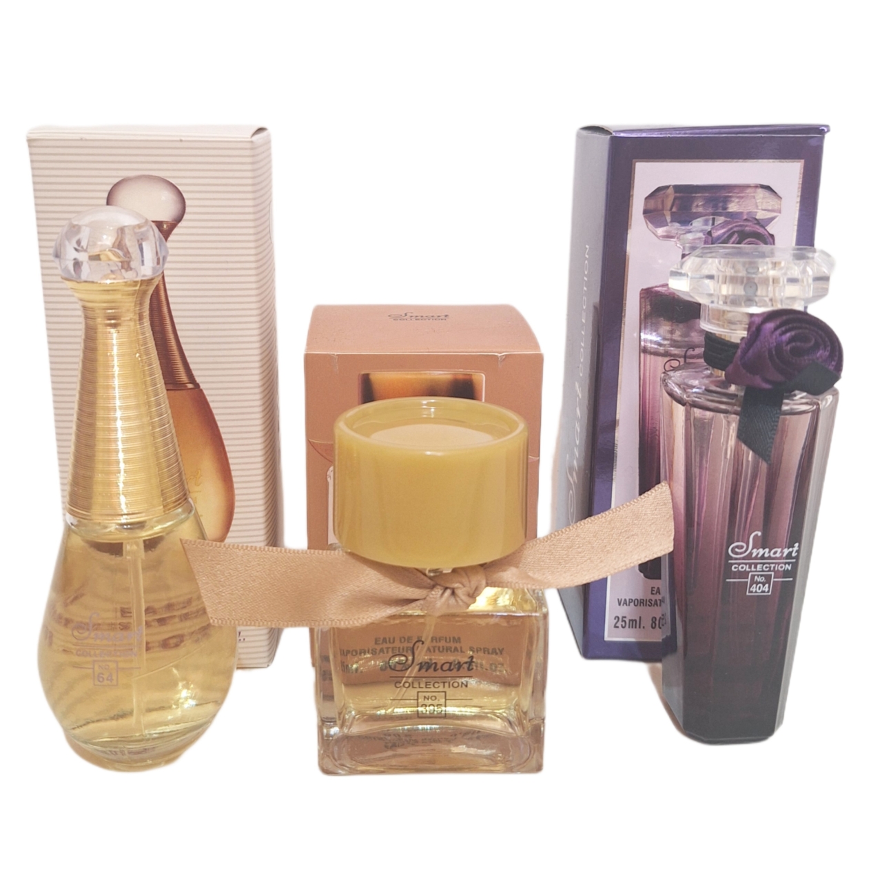 پک اقتصادی سه عددی عطر های زنانه اسمارت کالکشن مدل لانکوم میدنایت رز, مای باربری, دیور جادور حجم 25 میل