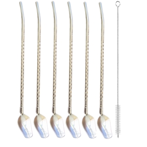 نی نوشیدنی یونیک لاو بسته 6 عددی فرچه دار