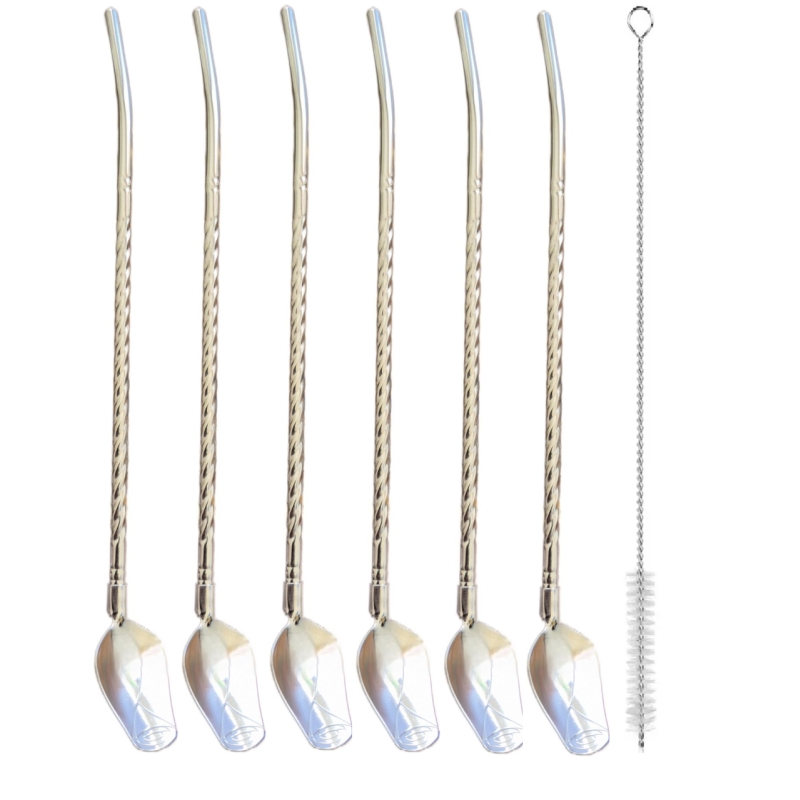 نی نوشیدنی یونیک لاو بسته 6 عددی فرچه دار