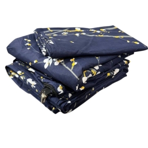 ست کاور لحاف دونفره و ملحفه کشدار به همراه روبالشی Cheshik مدل زنبق