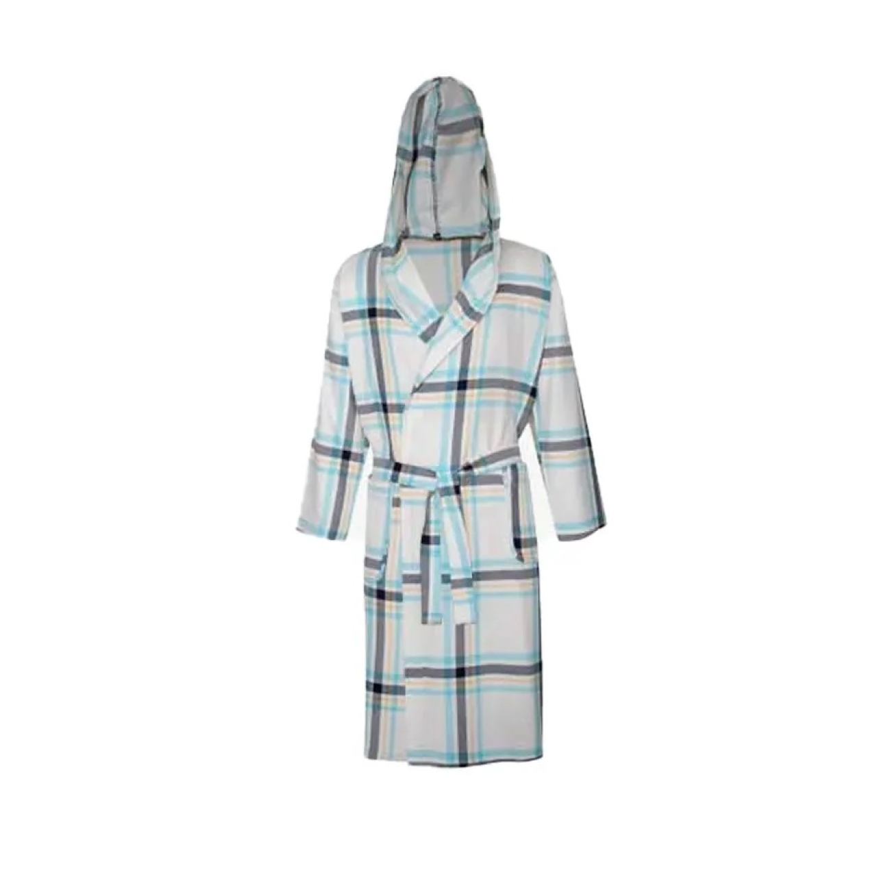 حوله تنپوش کلاهدار چهارخانه مدل نوین سایز M