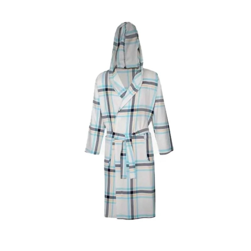 حوله تنپوش کلاهدار چهارخانه مدل نوین سایز M