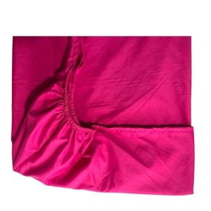 ملحفه ترک تک رنگ یکنفره 2 تکه Cheshik مدل کشدار سایز 90*200 سانتی (به همراه روبالشی)