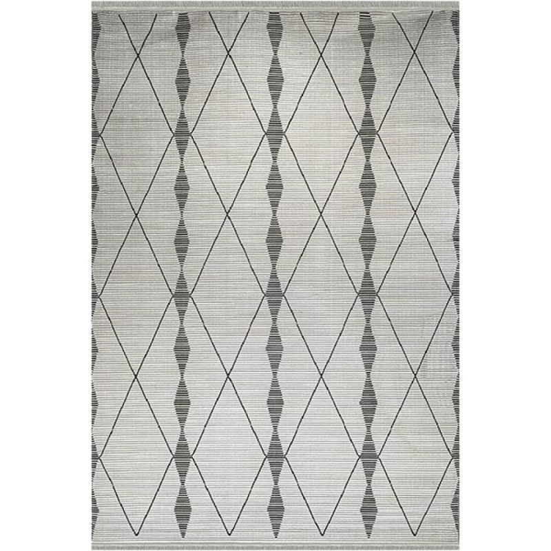 فرش ماشینی سیزان طرح 40148b بژ مدرن ویکرون برجسته