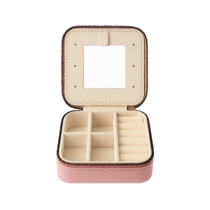 جعبه جواهرات مخمل زیپ دار مدل لوکس آینه دار