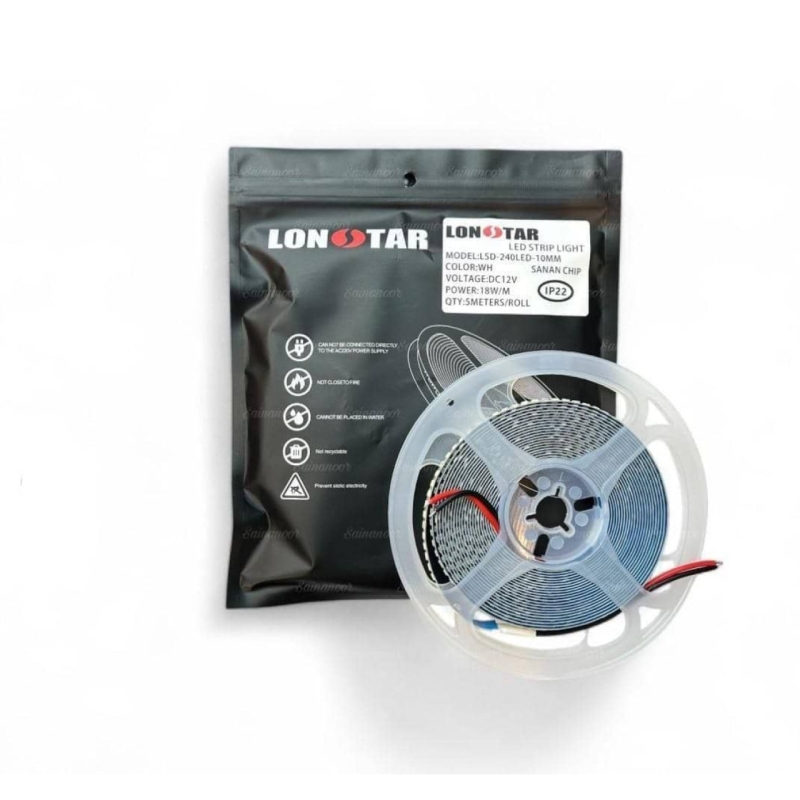 ریسه نواری 12 ولت SMD تراکم 120 لان استار رول 5 متری 