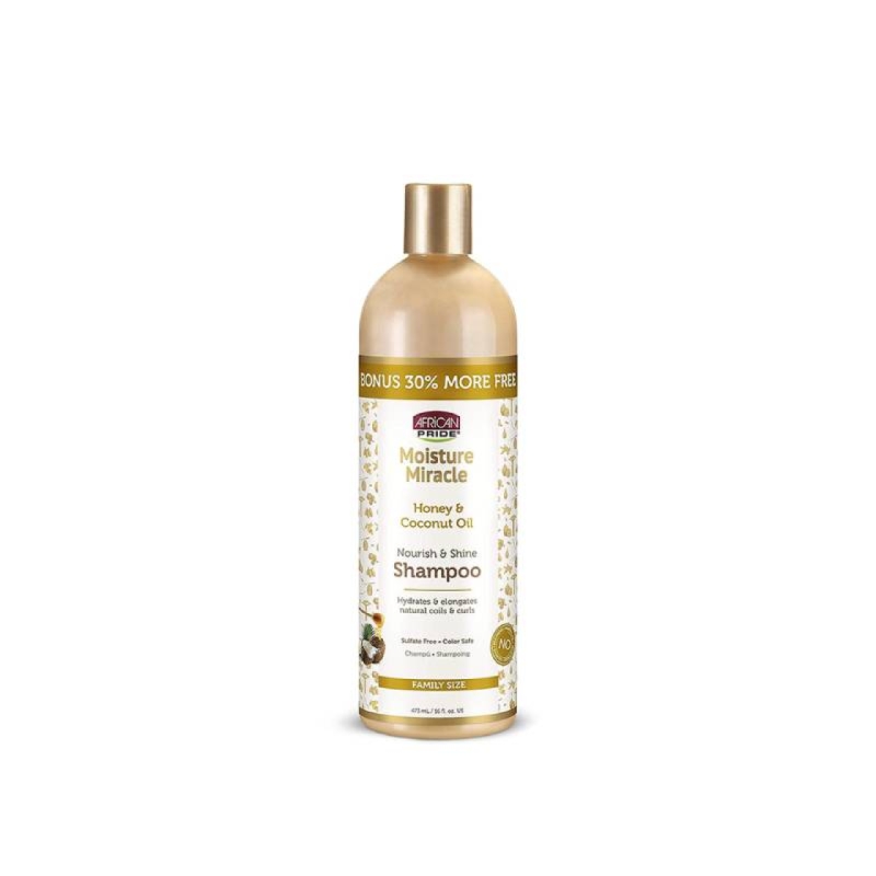شامپو مو فر آفریکن پراید حاوی عسل و روغن نارگیل حجم 473 میلی لیتر
