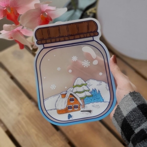 زیپ کیپ طرح برفی بسته پنج عددی