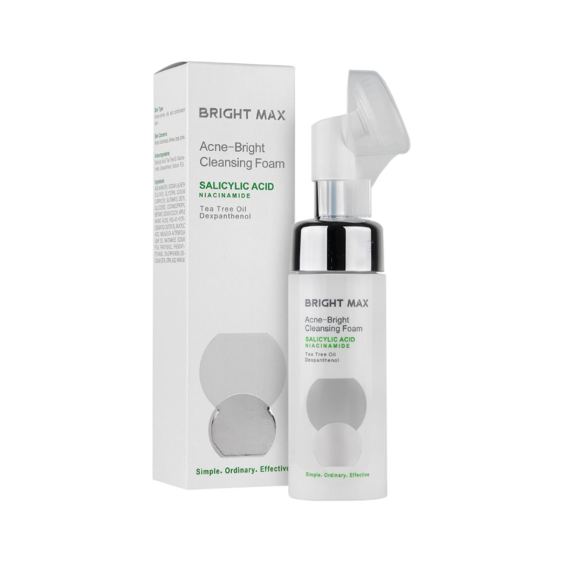 فوم پاک کننده صورت آکنه برایت برایت مکس حجم۱۵۰ میلی لیتر 