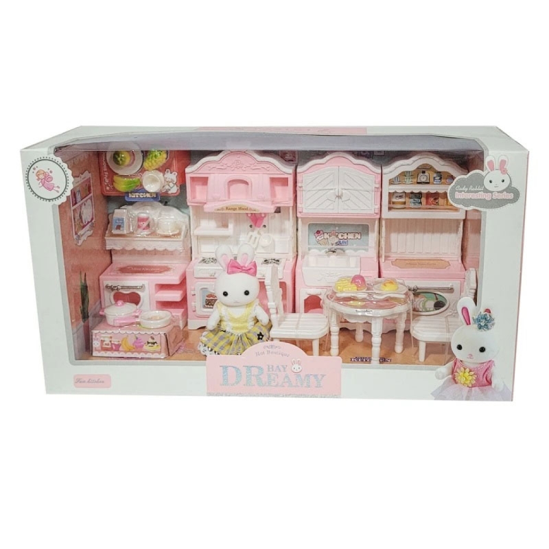 	 عروسک دخترانه مدل خرگوش آشپزخانه کد 6681