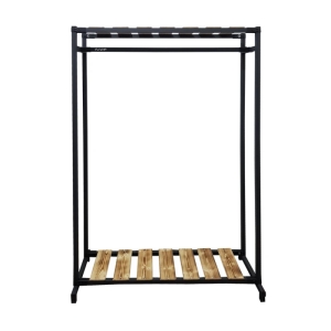 رگال لباس کف چوبی دو طبقه مدل فلزی عرض 120