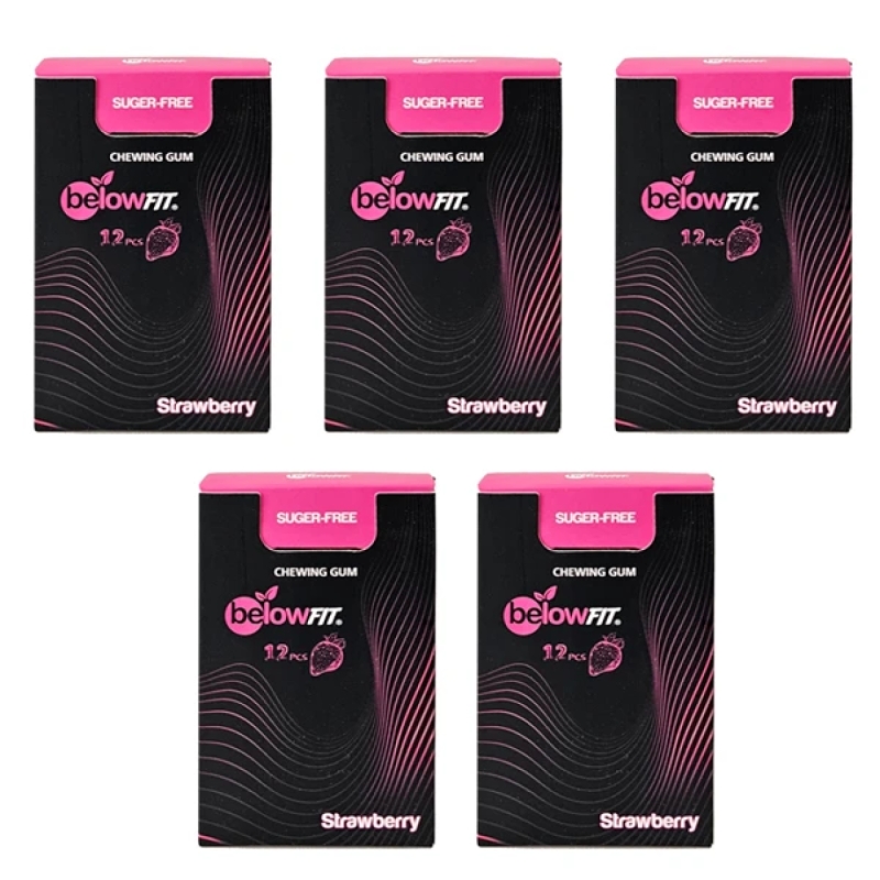 آدامس بدون قند با طعم توت فرنگی بیلو بسته 5 عددی