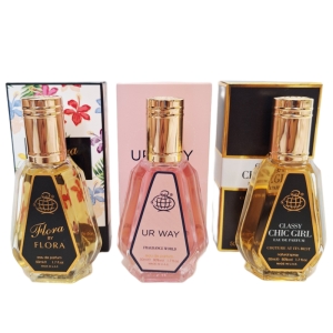 پک اقتصادی سه عددی عطر های زنانه برند فرگرانس ورد مدل جورجیو آرمانی مای وی-کارولینا هررا گود گرل-گوچی فلورا حجم 50 میل