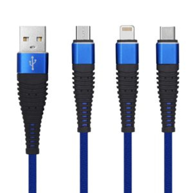 کابل تبدیل USB به میکرو/لایتنینگ/تایپ سی تسکو مدل TC-A33