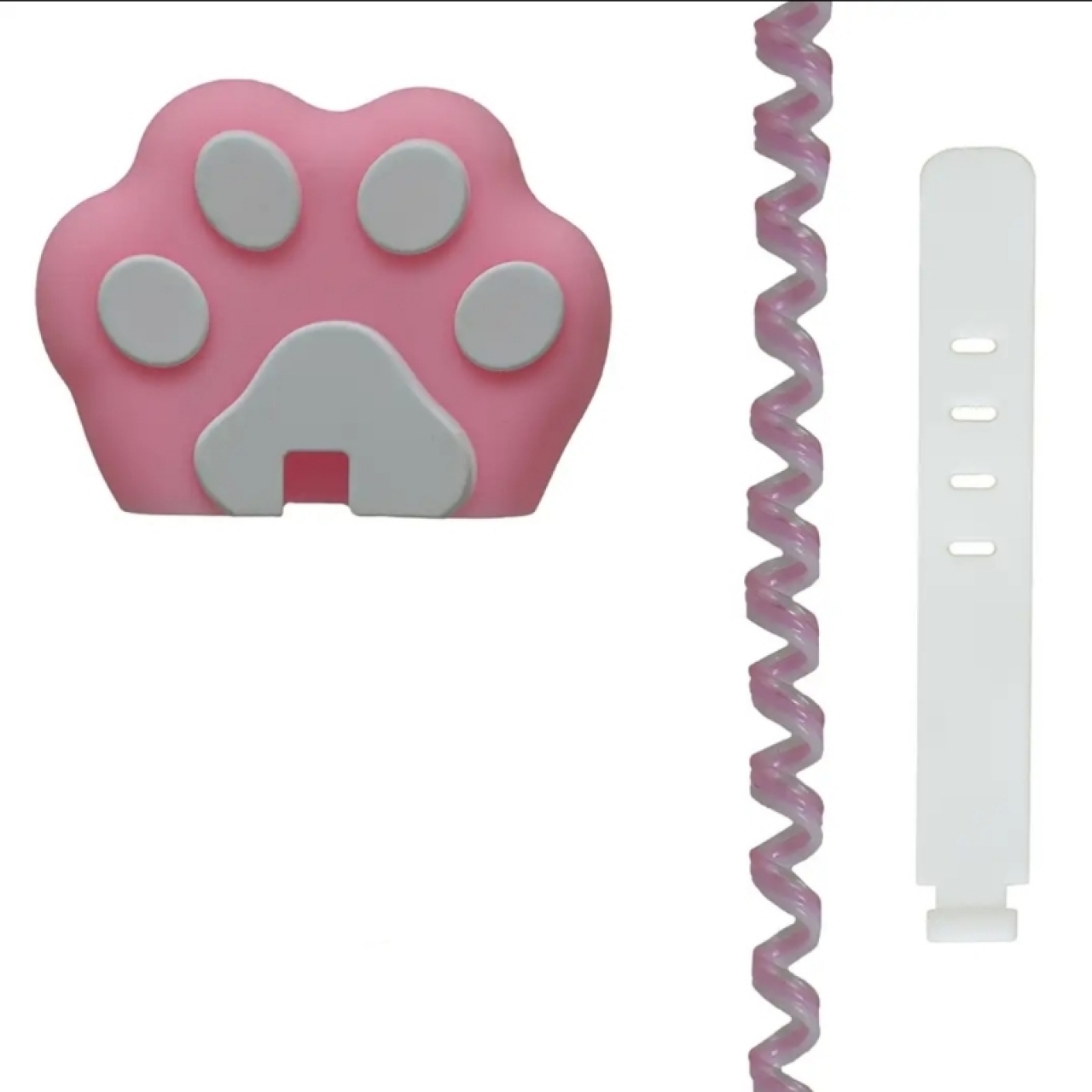 محافظ کابل طرح پنجه گربه به همراه محافظ شارژر دیواری 25 وات سامسونگ مجموعه 3 عددی