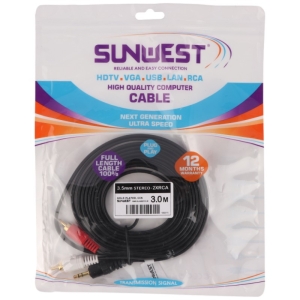 کابل 1 به 2 صدا برند سان وست به طول 3M