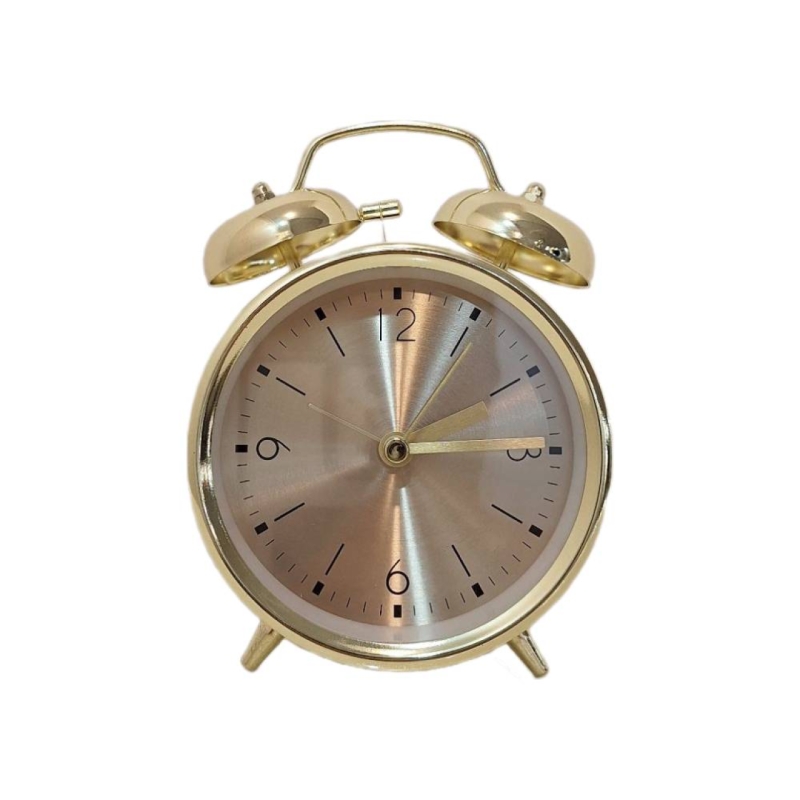 ساعت رومیزی طلایی زنگ دار مدل RN 218