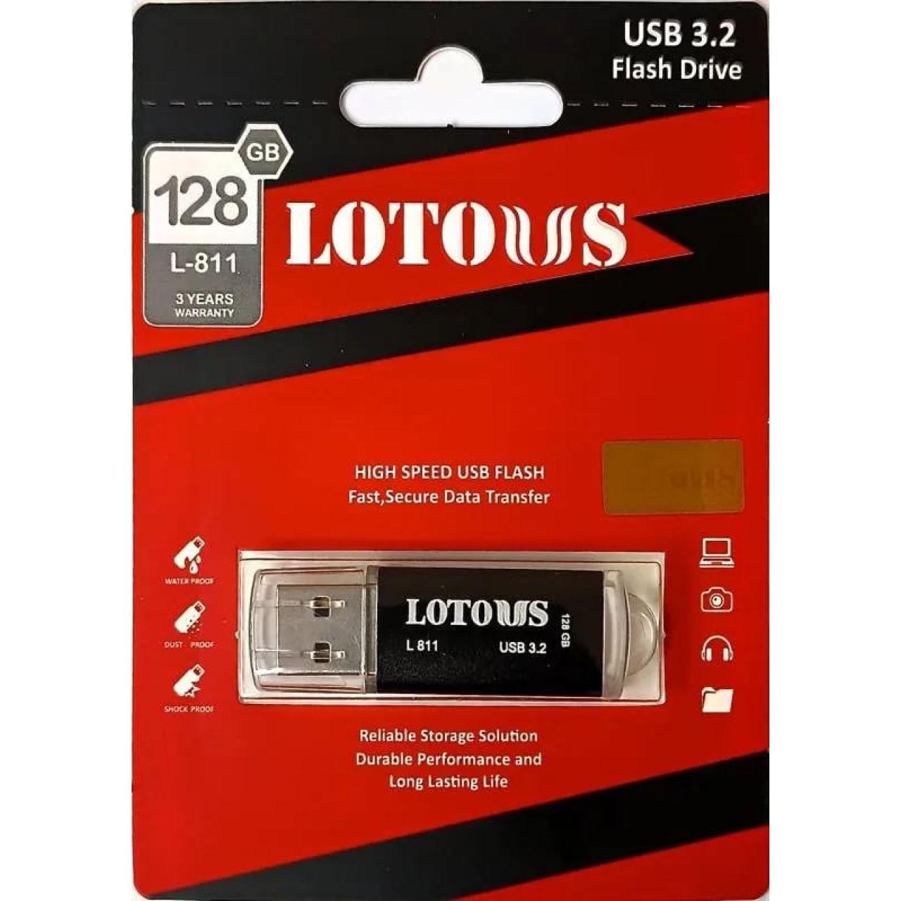 فلش مموری لوتوس usb 3.2 مدل l811 ظرفیت 128 گیگ