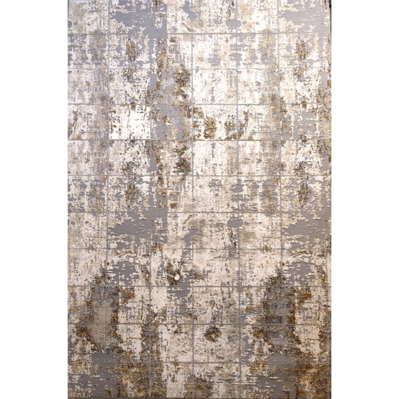 فرش ماشینی سیزان طرح ۴۱۰۱۶ نقره ای مدرن