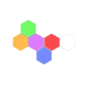 چراغ دیواری گیمینگ مدل کندویی 6 عددی RGB