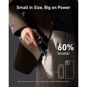 شارژر و پاوربانک انکر با ظرفیت ۹۶۰۰ میلی آمپر مدل Anker Prime Power Bank 65W 