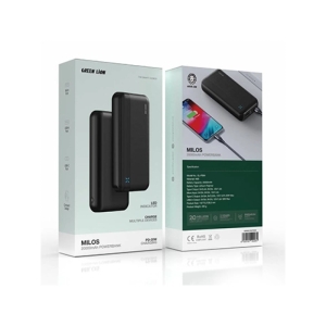 پاوربانک گرین لاین مدل 20W Milos GL-PB84 ظرفیت 20000 میلی آمپر 
