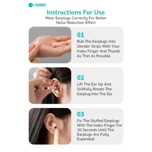 گوش گیر خواب ضد نویز کوتتسی مدل 86019-PK بسته 20 عددی نارنجی