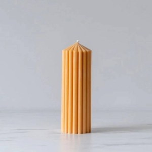 شمع مدل استوانه شیاردار مجموعه دو عددی حجم 90 گرمی