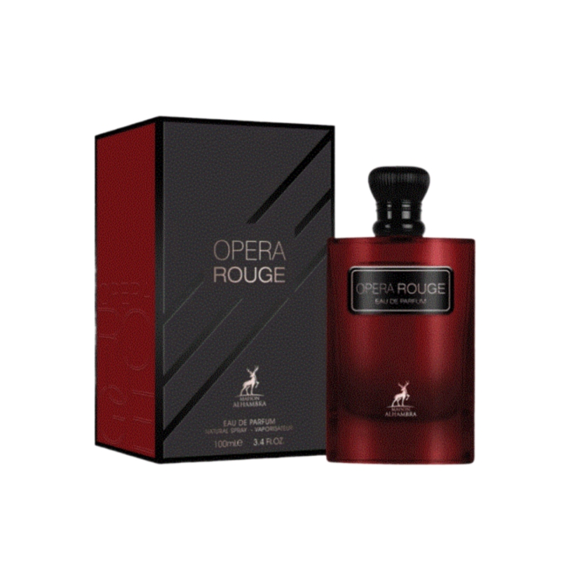 ادکلن زنانه الحمبرا مدل بلک اپیوم رژ حجم ۱۰۰ میل