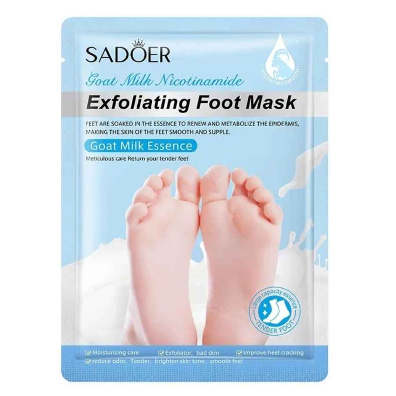 ماسک ورقه ای پا سادور مدل شیر بز و سفید کننده وزن 35 گرم