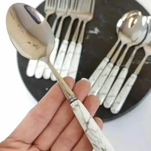 سرویس قاشق چنگال سرامیکی 12 پارچه مدل ABLL