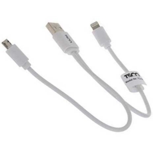 کابل تبدیل USB به micro لایتنینگ تسکو مدل TC-A28 طول 20 سانت