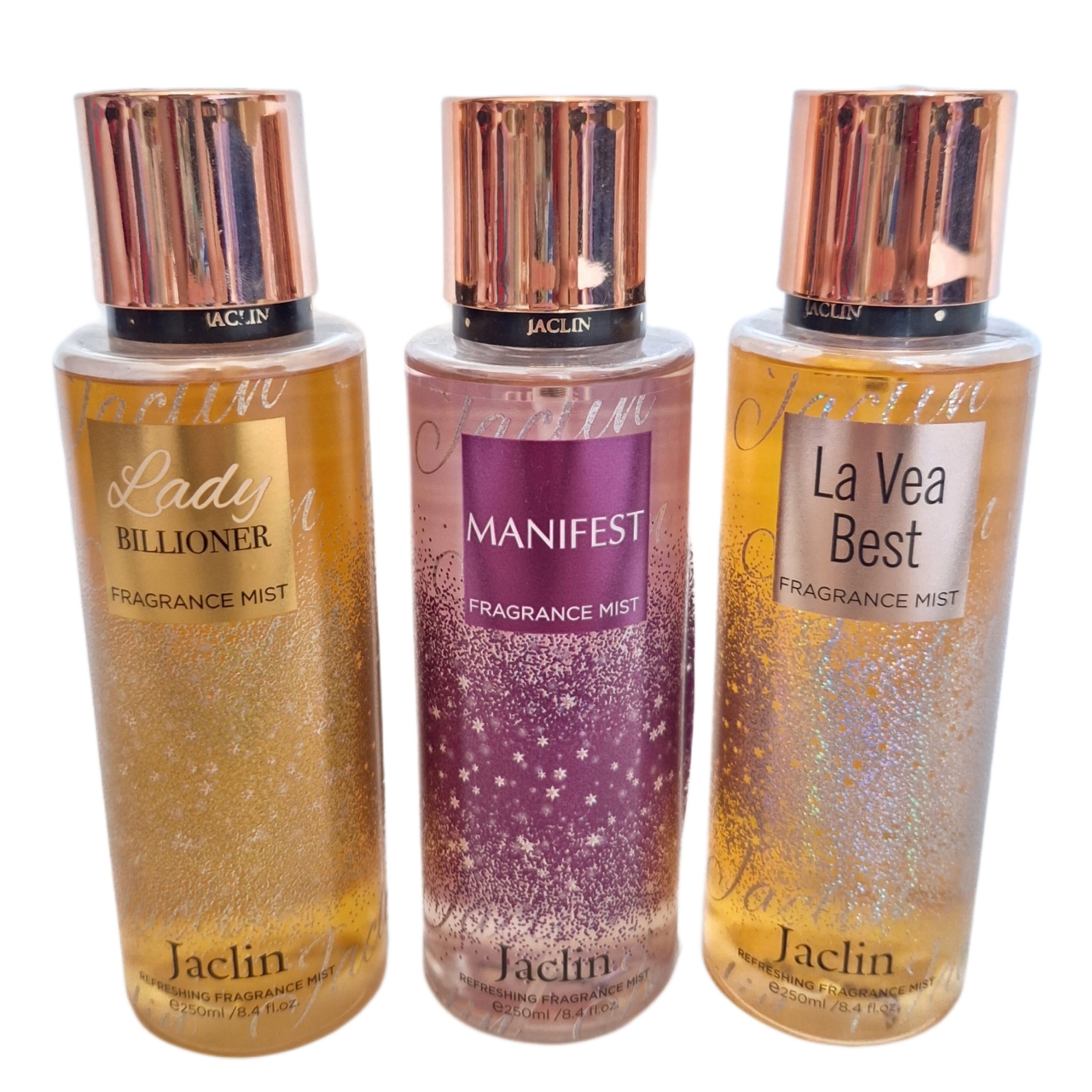 پک اقتصادی سه عددی بادی اسپلش های زنانه ژاکلین مدل لانکوم لاو, مانیفستو, لیدی میلیون حجم 250میل