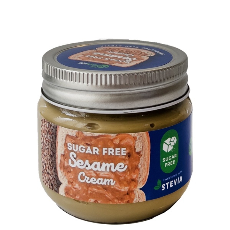 کرم کنجد بدون قند بیلو شیرین شده با استویا حجم 200 گرمی