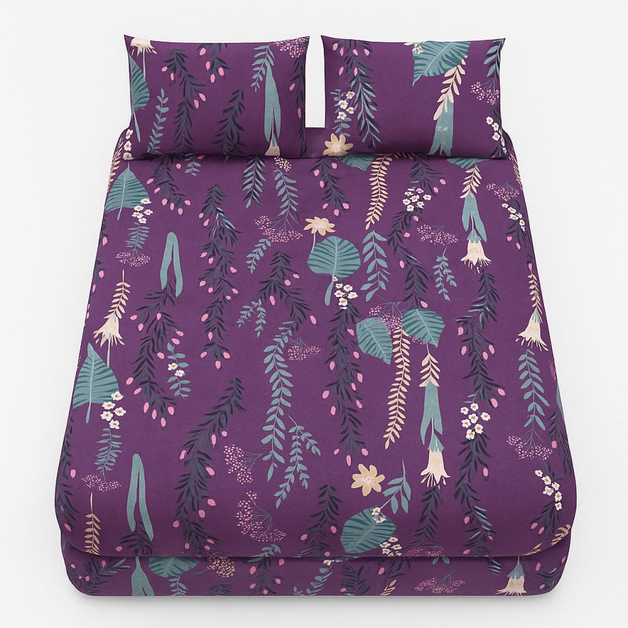 ملحفه تشک کشدار طرح رینو ۲ نفره ۳ تکه