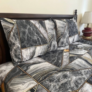 نیم ست ملحفه کشدار دیواره بلند دونفره و روبالشی Cheshik مدل لاریسا سایز 160*200 سانتی متر