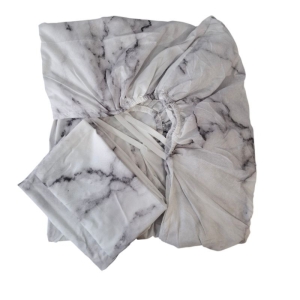 ملحفه روتختی کشدار دونفره 3تکه Cheshik مدل مرمر سایز 160*200 سانتی متر