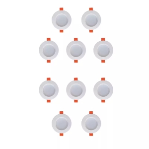 چراغ هالوژن 7 وات رسانور مدل گرد توکار بسته 10 عددی