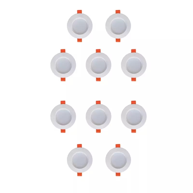 چراغ هالوژن 7 وات رسانور مدل گرد توکار بسته 10 عددی